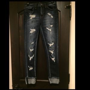 Buckle Kancan Ankle Skinny Stretch Jeans